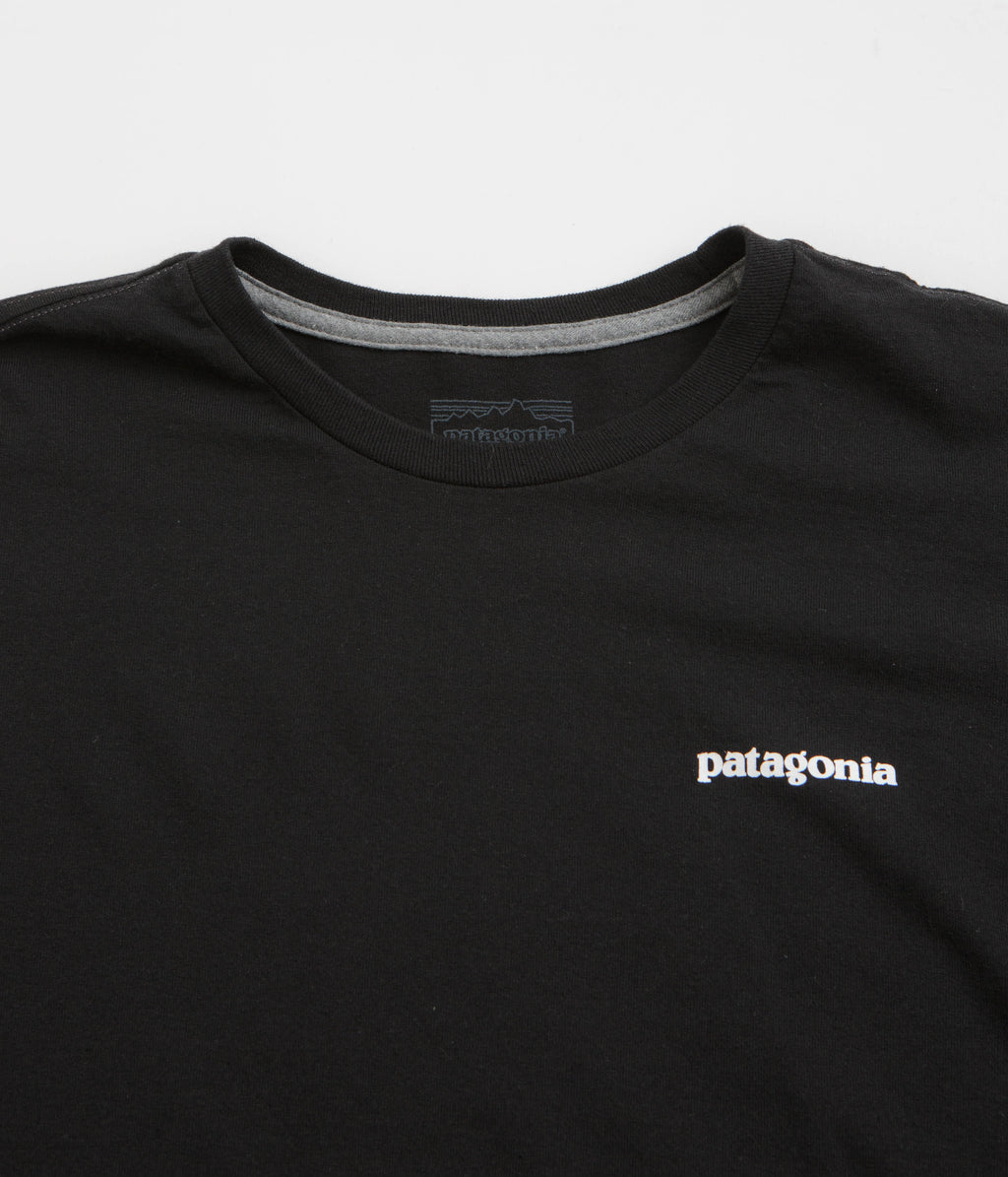 Patagonia P-6 Logo Responsibili-Tee Long Sleeve T-Shirt - Black