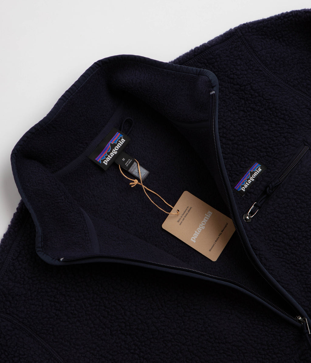 Patagonia Womens Retro Pile Marsupial Fleece - Sunken Blue