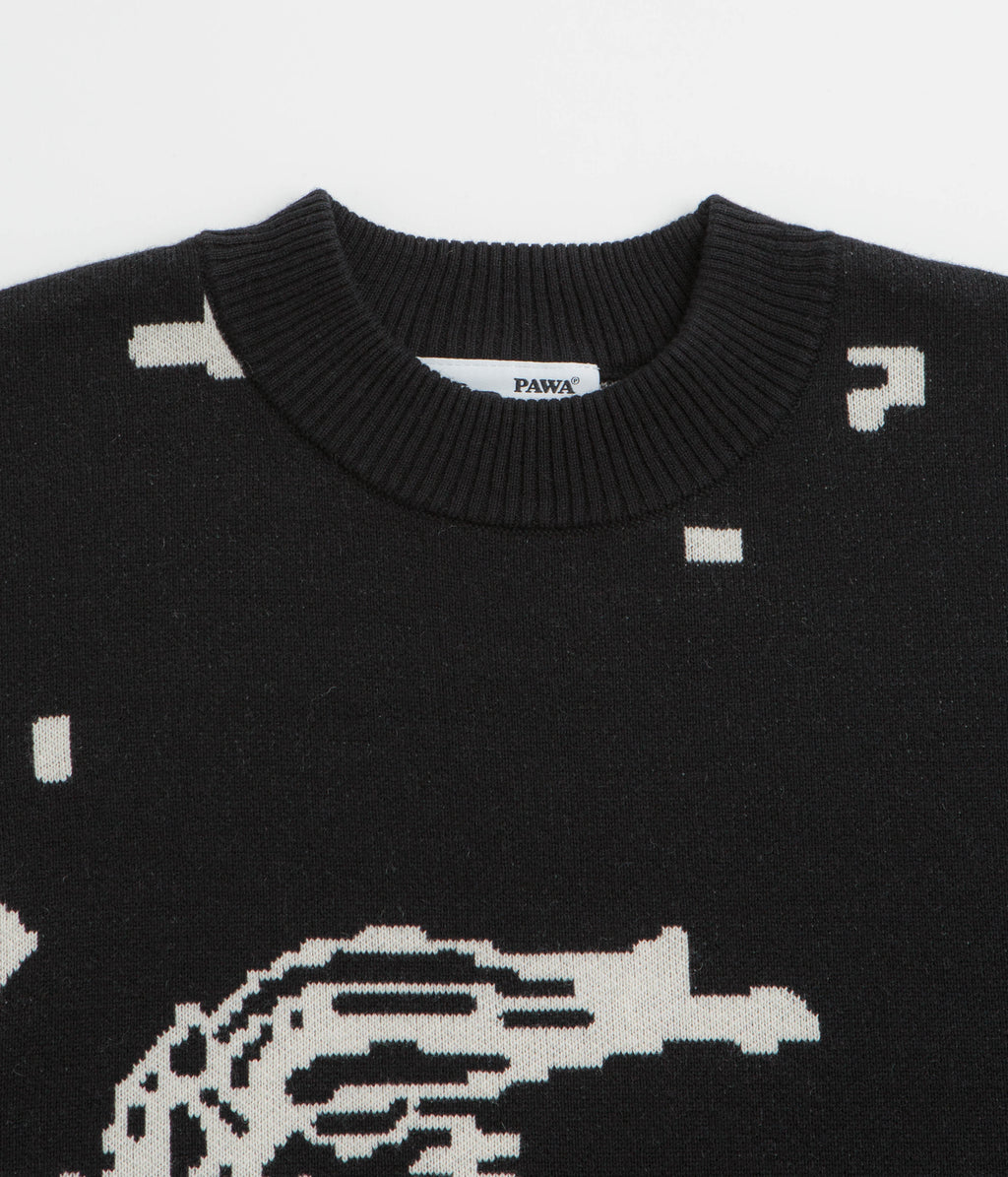 Pawa Speed Sports Digi Doggo Knit Sweatshirt - Black