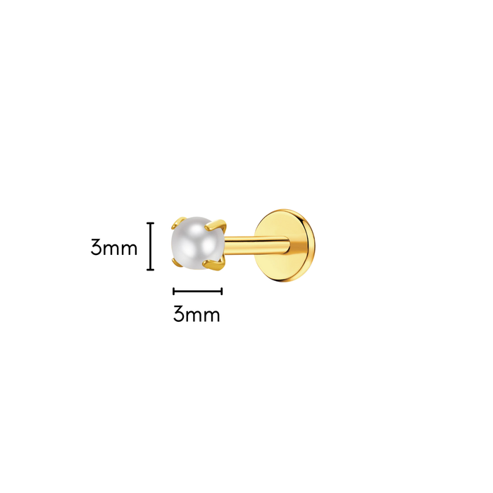 Pearl Flat Back Stud