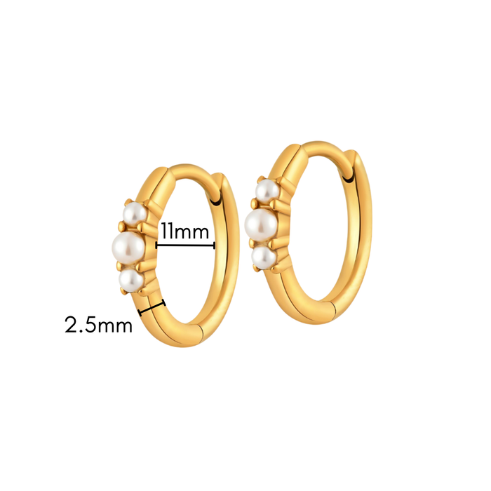 Pearl Trio Hoops