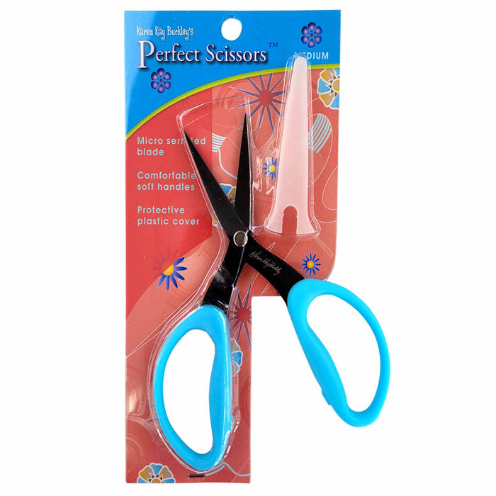 Perfect Scissors Karen Kay Buckley 6" Micro Serrated - Blue