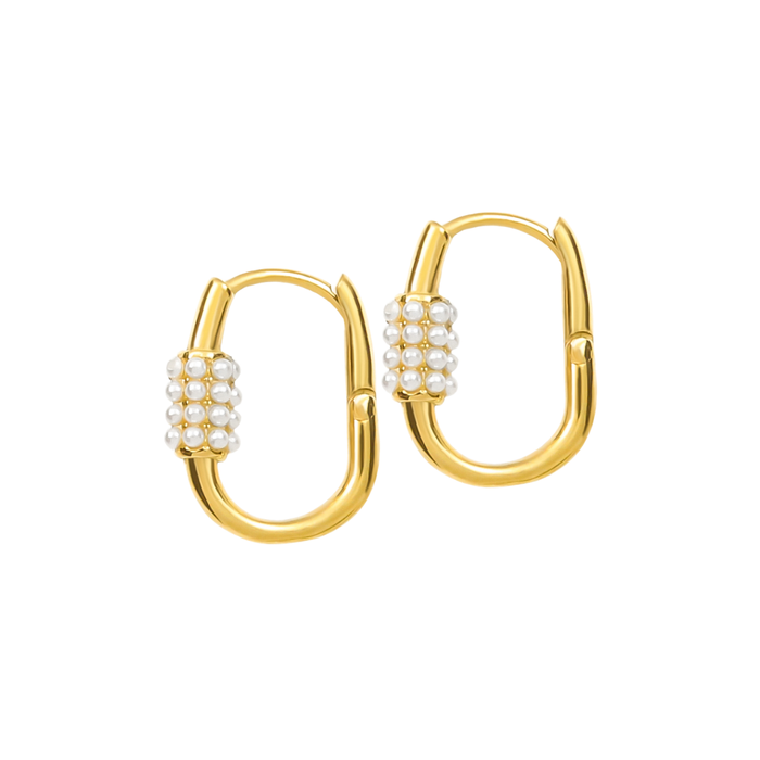 Petite Pearl Hoops