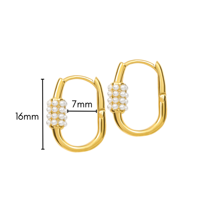 Petite Pearl Hoops