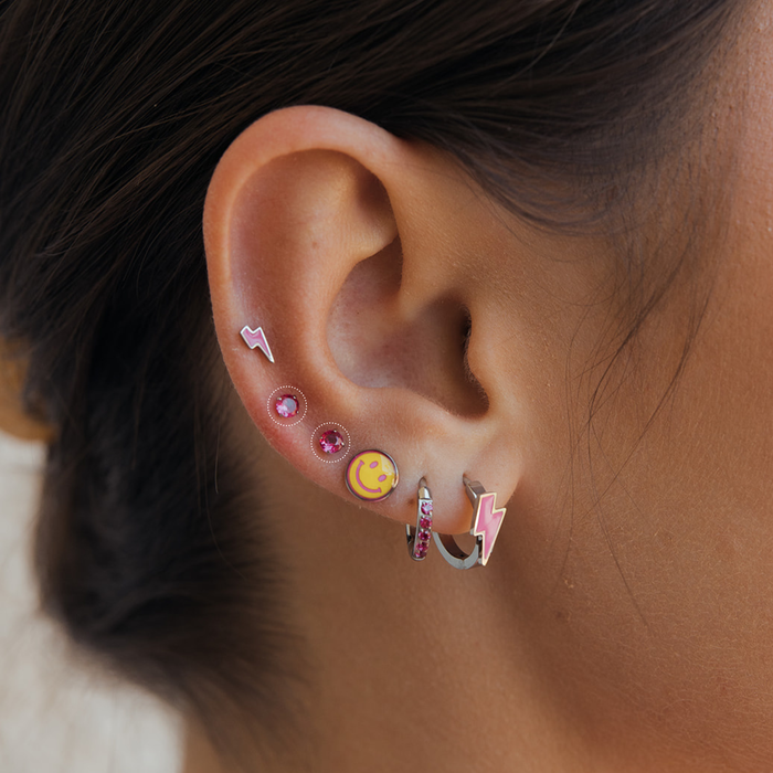 Pink Punch Classy Girl Flat Back Stud