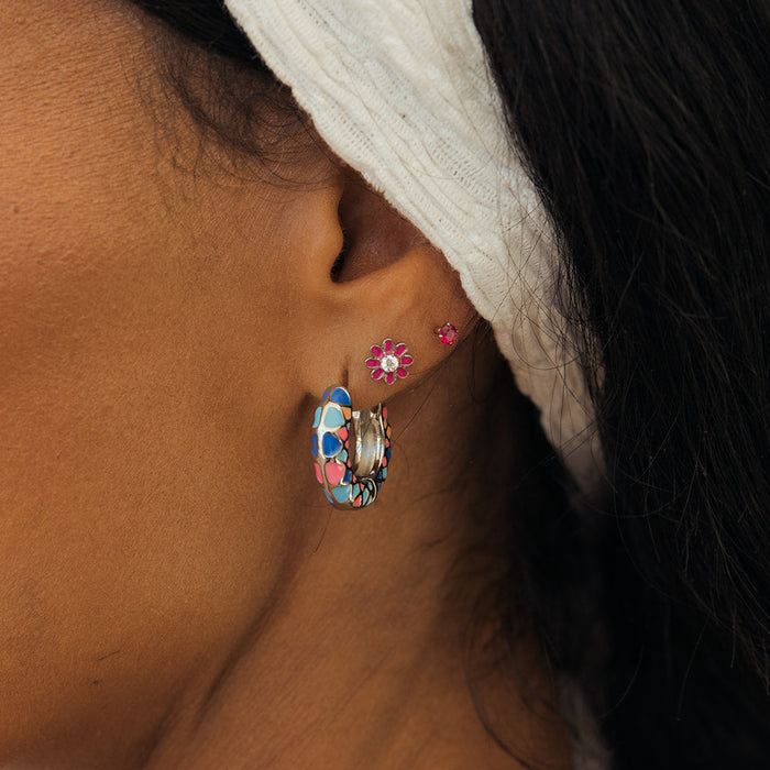 Pink Punch Classy Girl Flat Back Stud