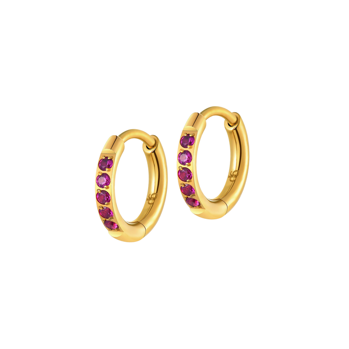 Pink Punch Dress me up Hoops in Titanium