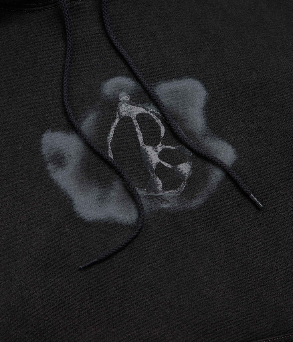 Polar Metal Logo Dave Hoodie - Silver Black