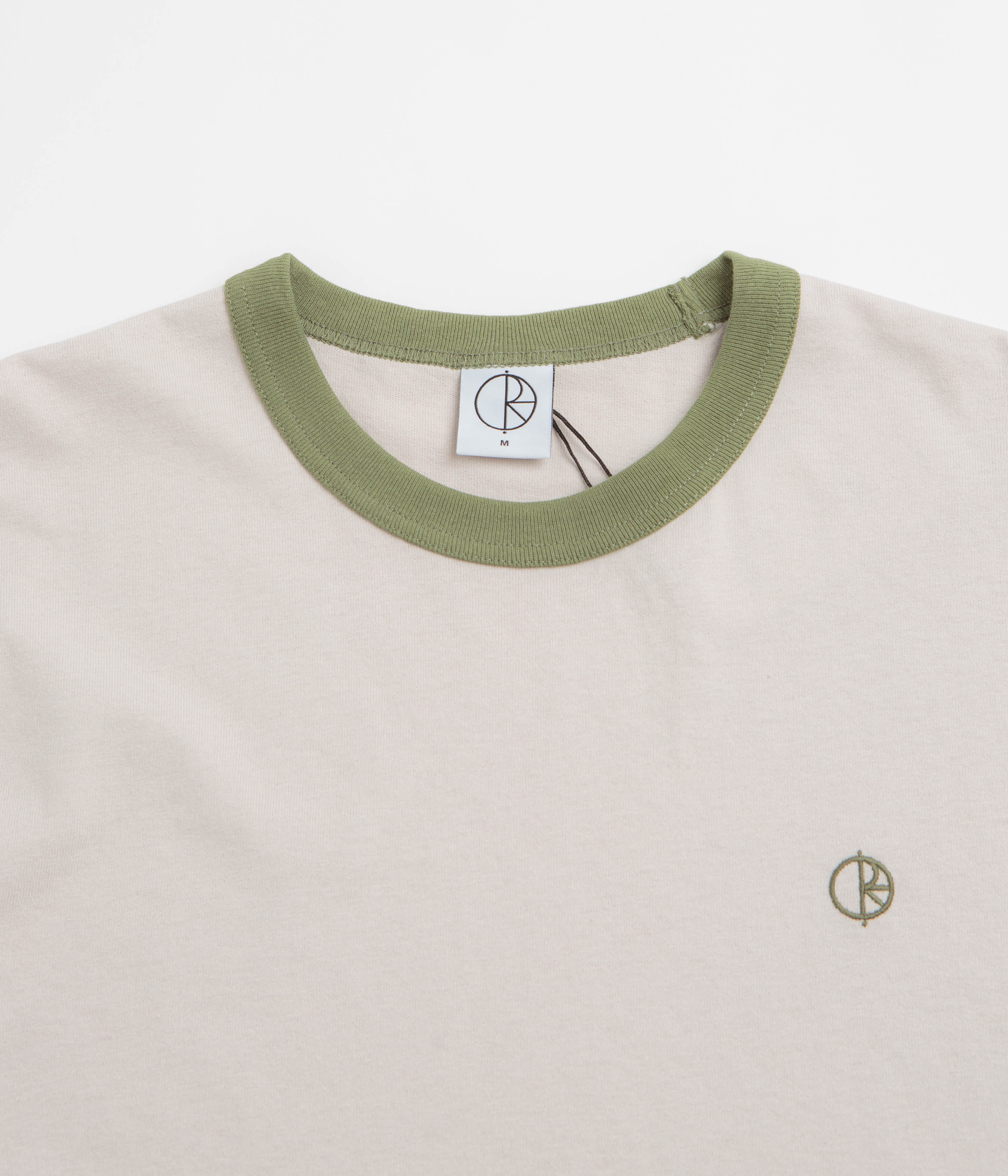 Polar Ringer T-Shirt - Pale Taupe / Army Green