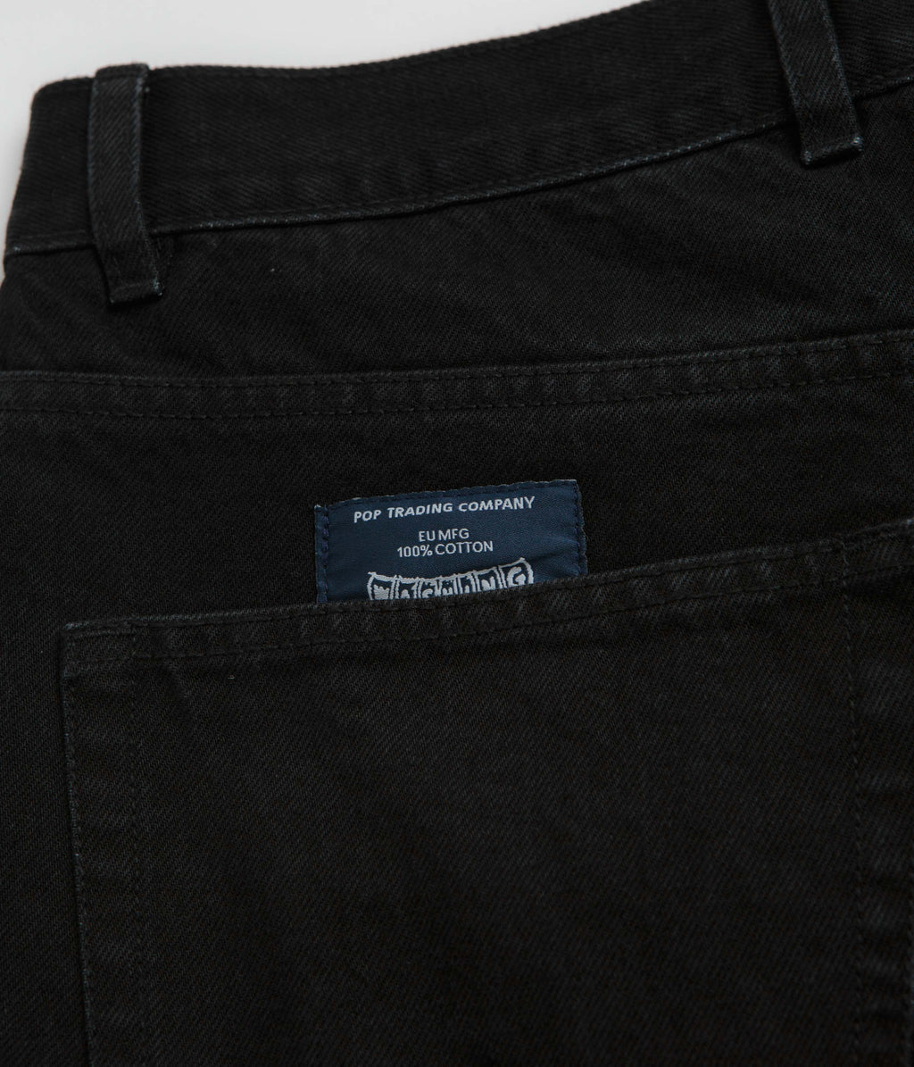 Pop Trading Company DRS Denim Seam Pants - Washed Black Denim