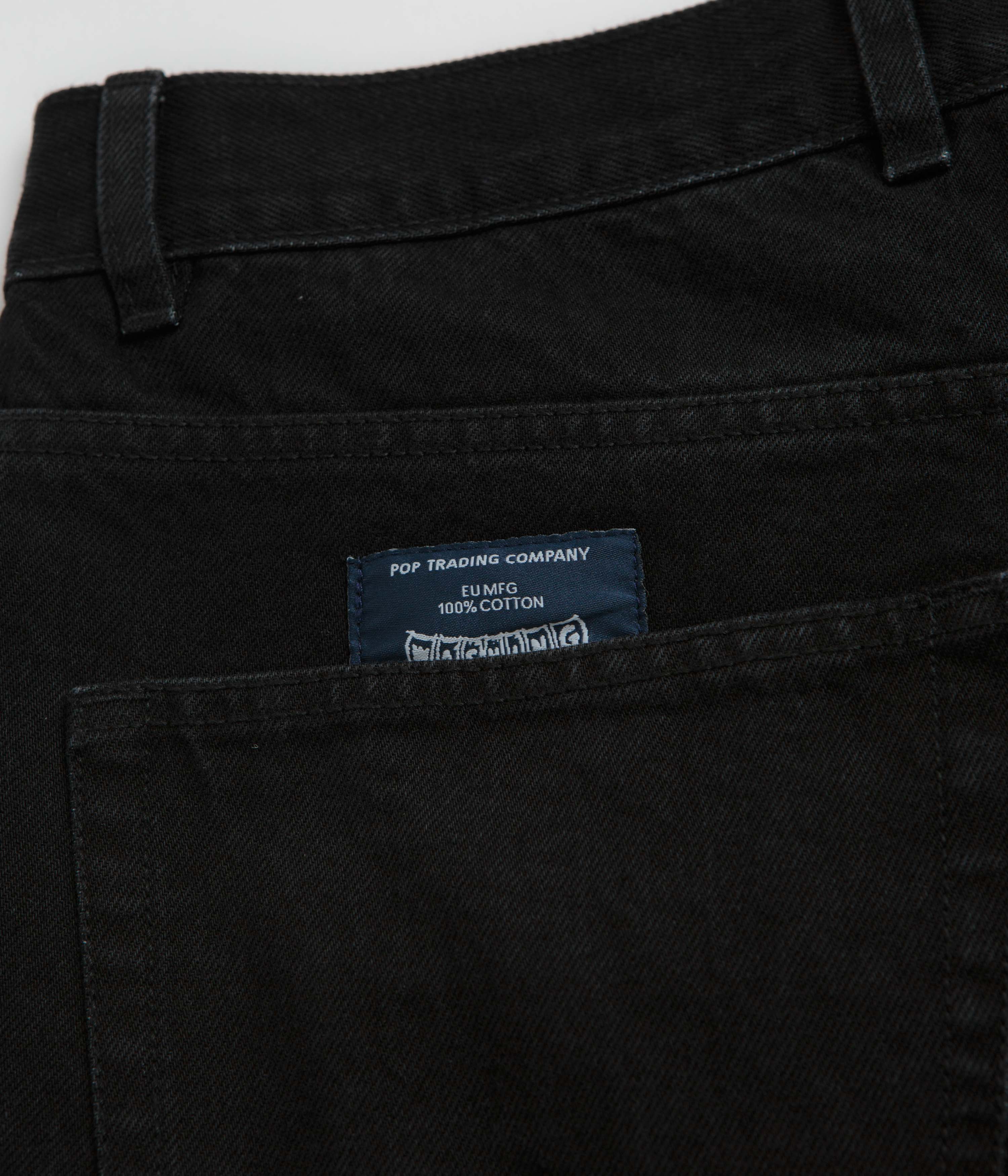 Pop Trading Company DRS Denim Seam Pants - Washed Black Denim