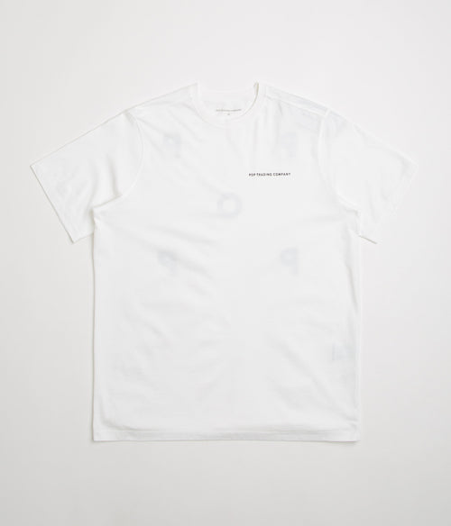 Pop Trading Company Logo T-Shirt - White / Black
