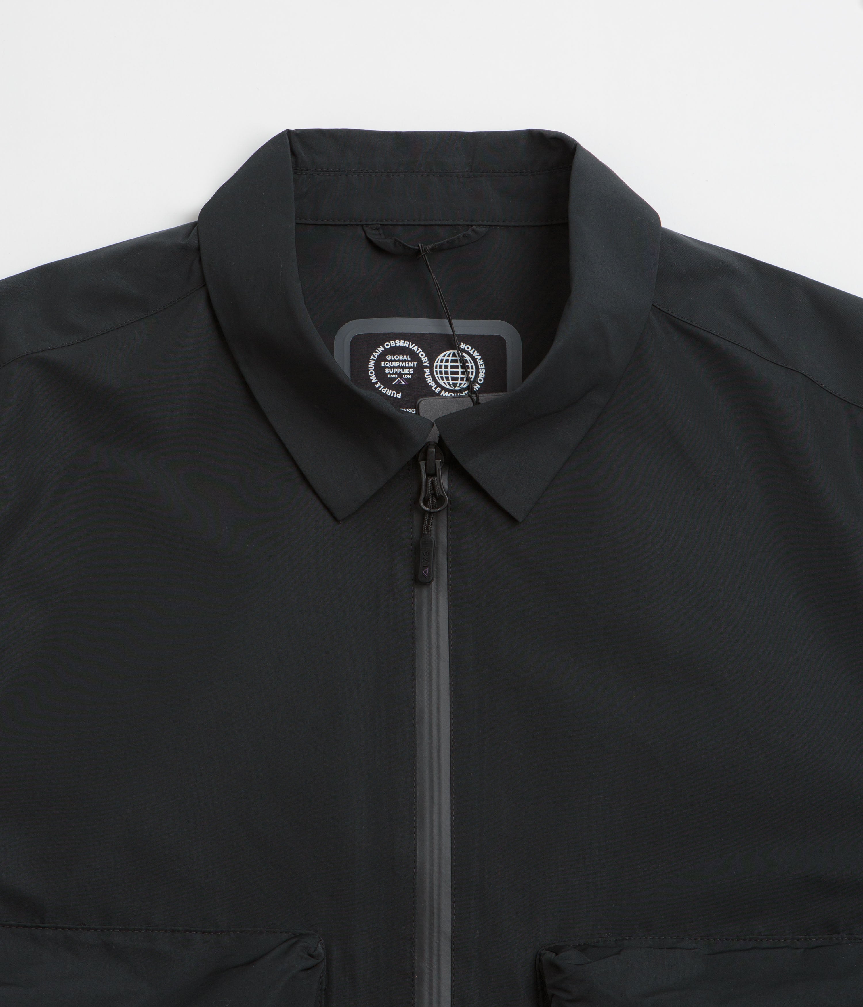Purple Mountain Observatory Climate Overshirt Jacket - Black