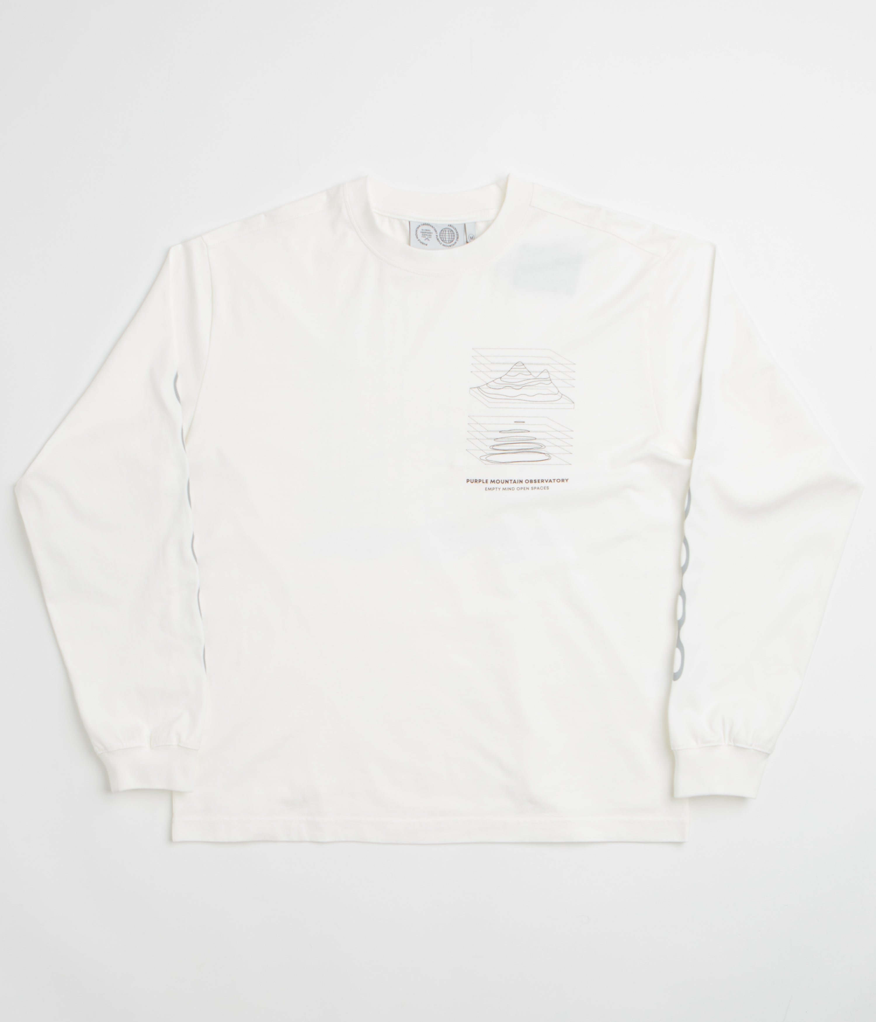 Purple Mountain Observatory Map Projections Long Sleeve T-Shirt - White