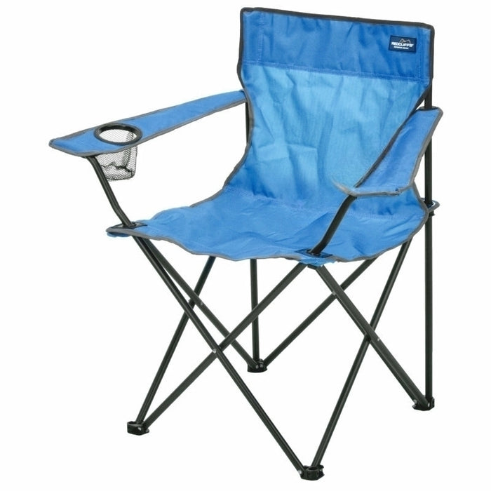 Redcliffs Klappstuhl mit Getränkehalter – Campingstuhl für Outdoor, Angeln & Festival | Blau, Rot oder Grün