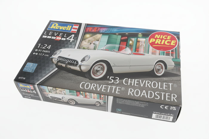 Revell Modellbausatz `53 Chevrolet Corvette Roadster Level 4 M 1:24 91 Teile