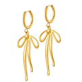 Ribbon Charm Hoops