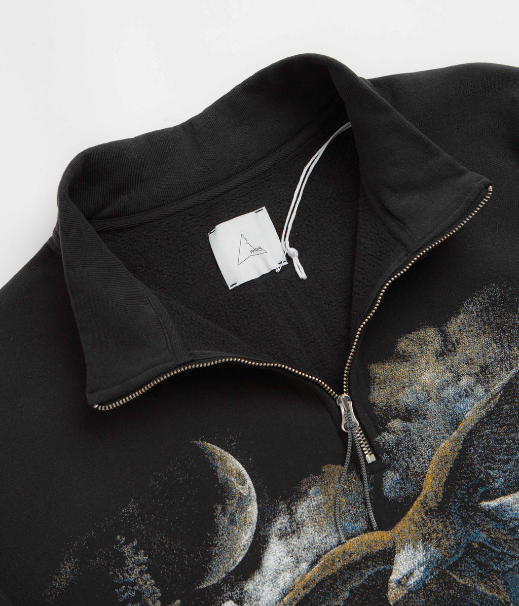 ROA Fai Half Zip Sweatshirt - Washed Black