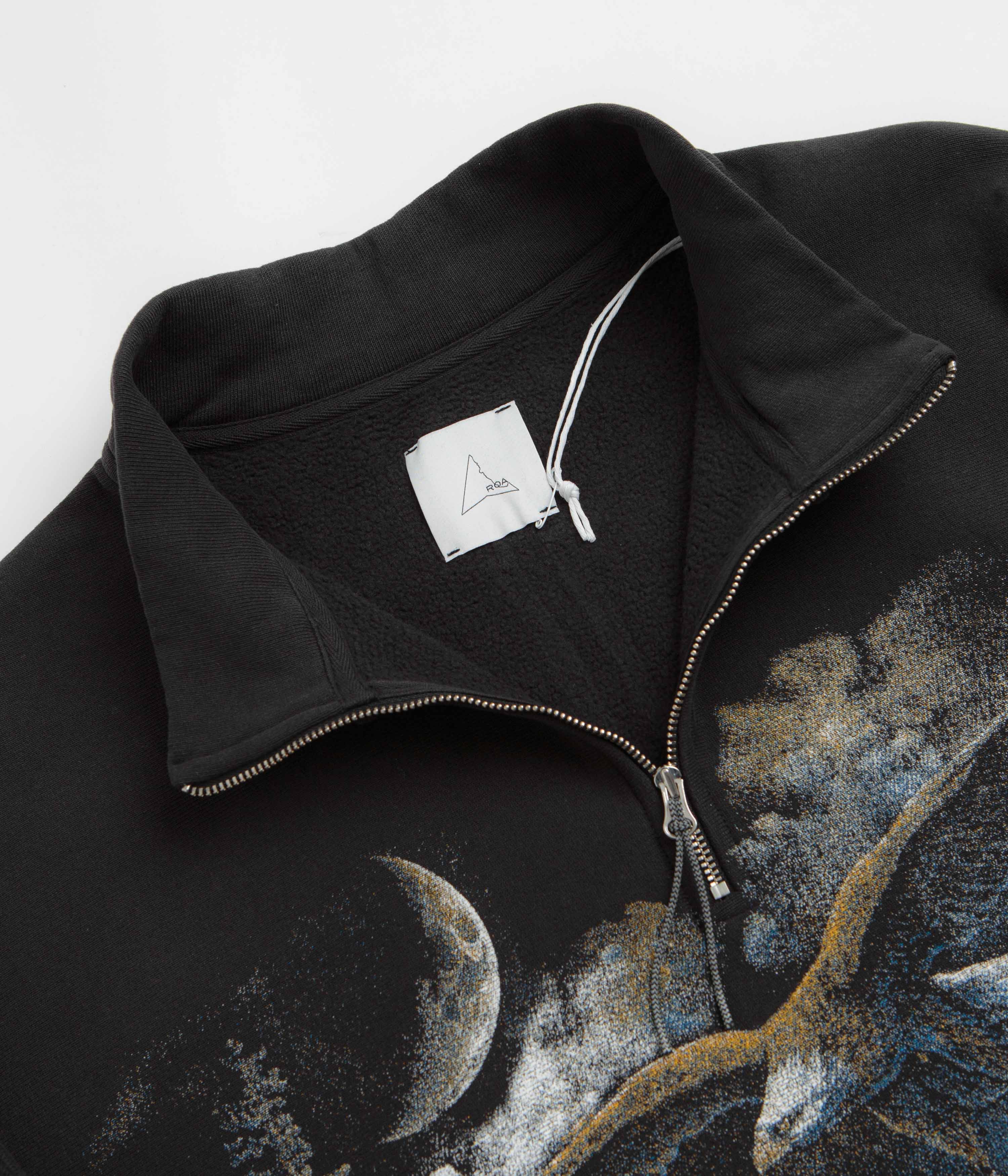 ROA Fai Half Zip Sweatshirt - Washed Black