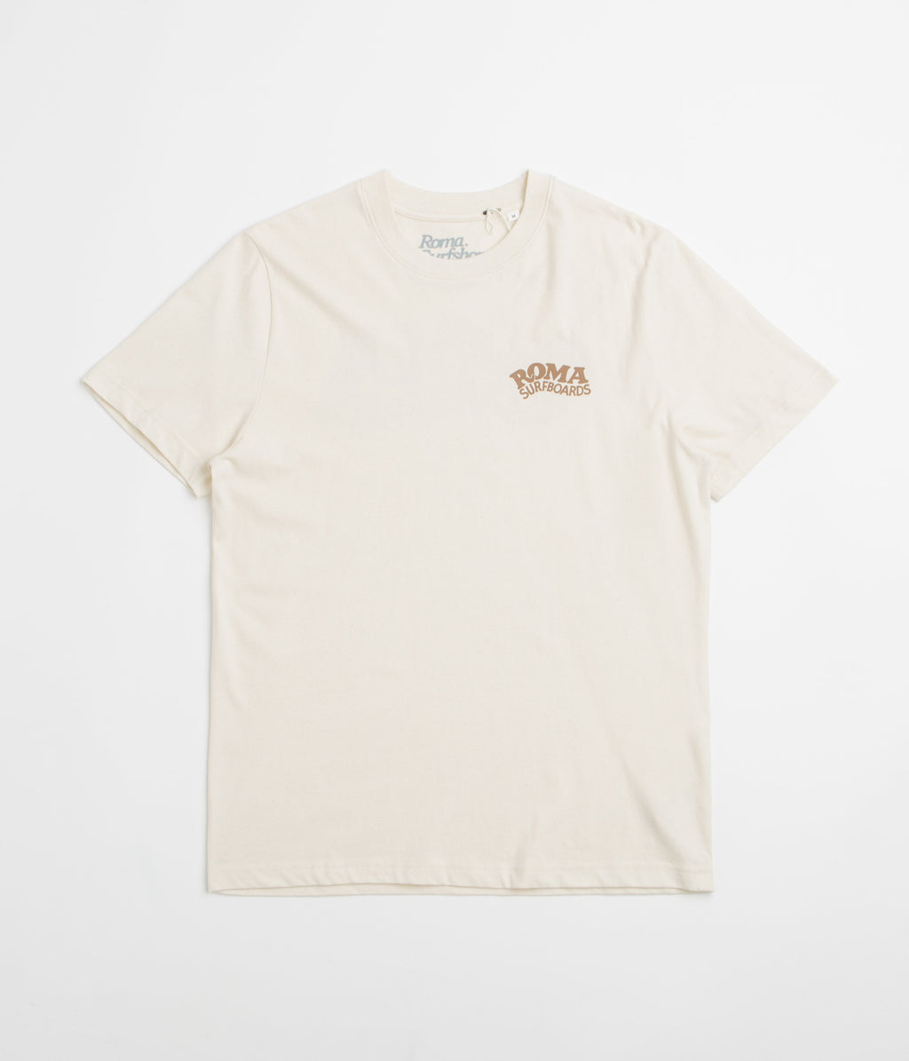 Roma Surfboards T-Shirt - Raw / Brown