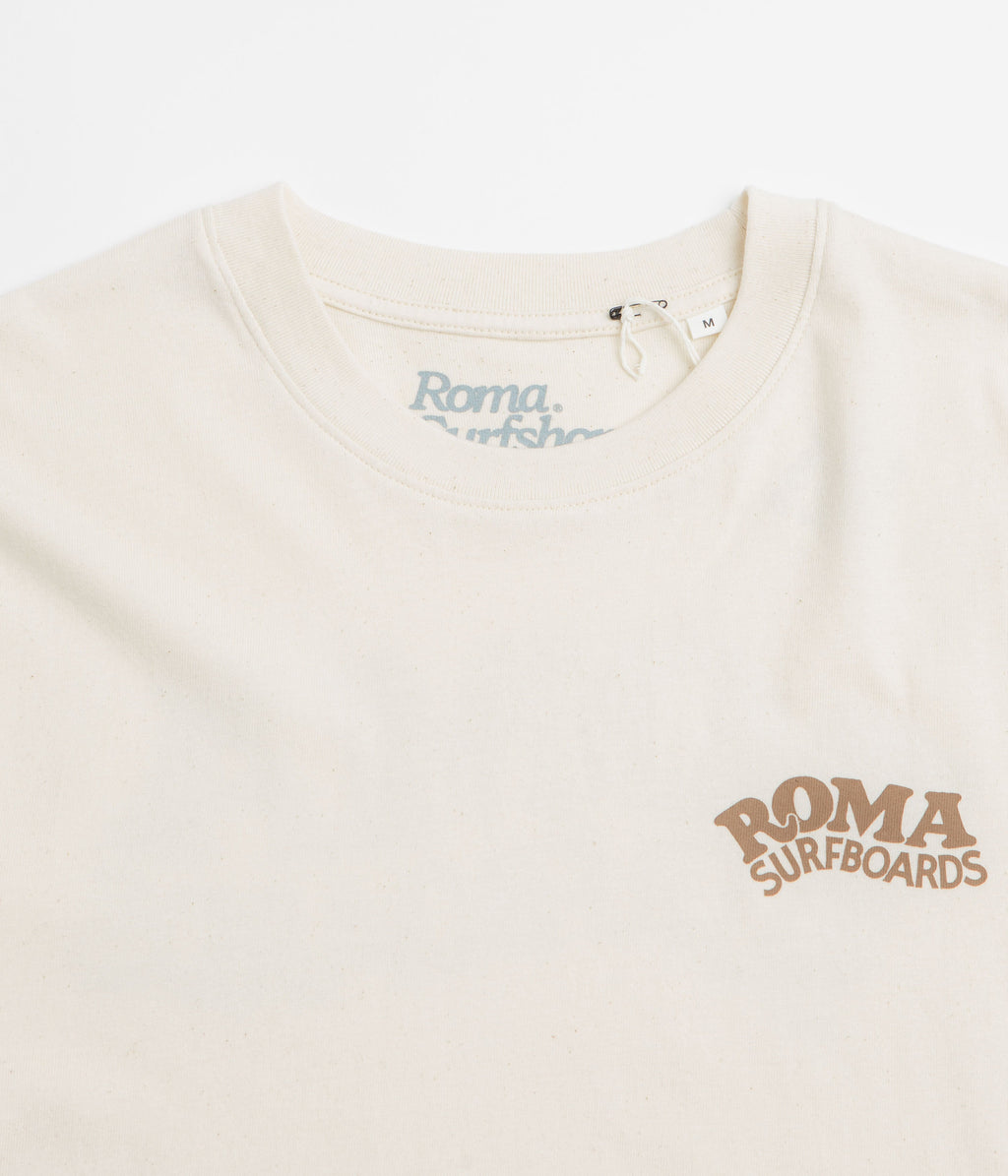 Roma Surfboards T-Shirt - Raw / Brown