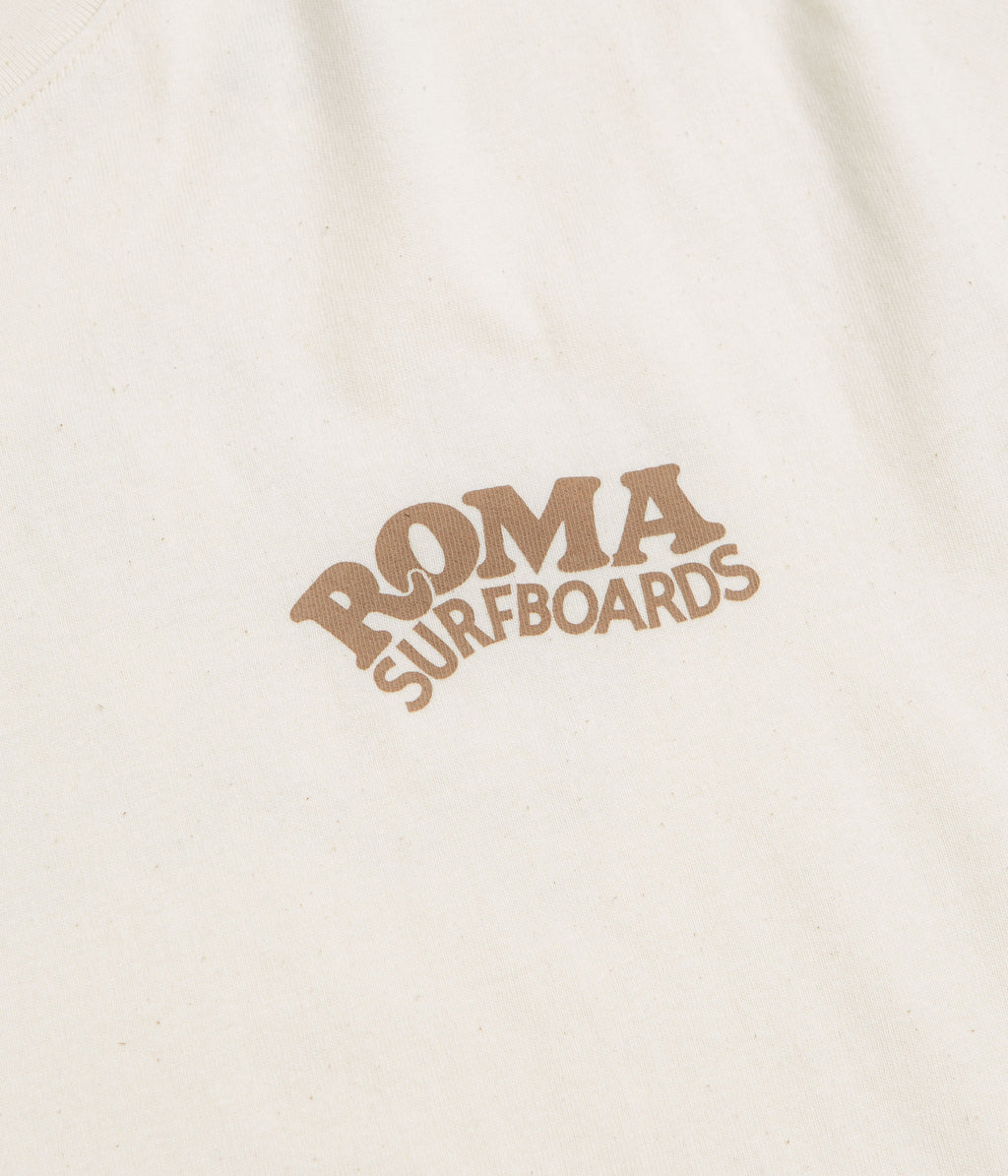 Roma Surfboards T-Shirt - Raw / Brown