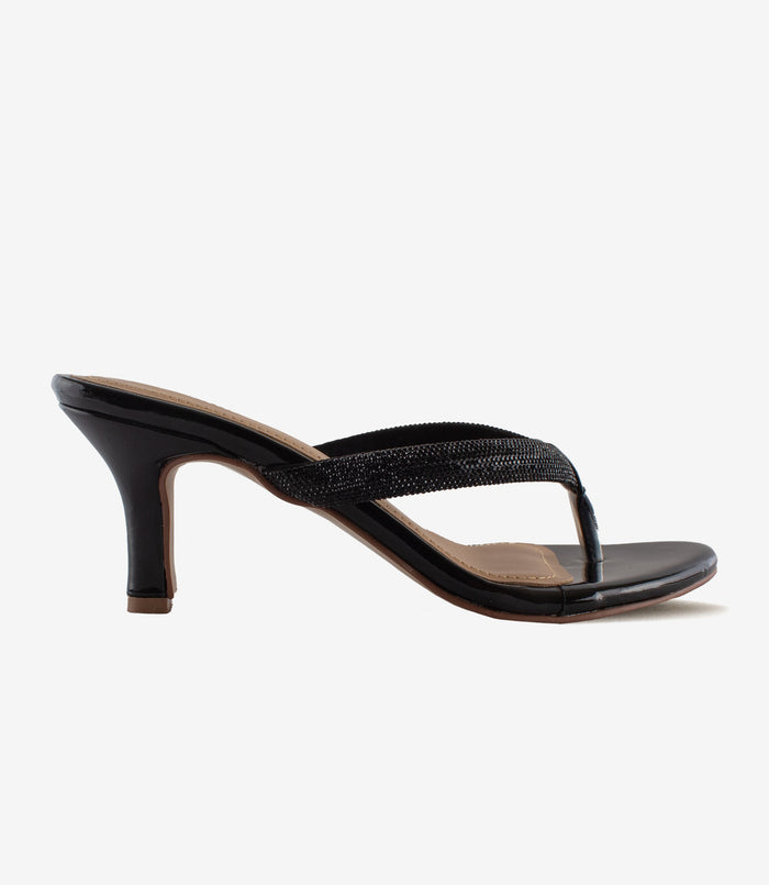 Scarlet Black Thong – Rhinestone Heels for Women