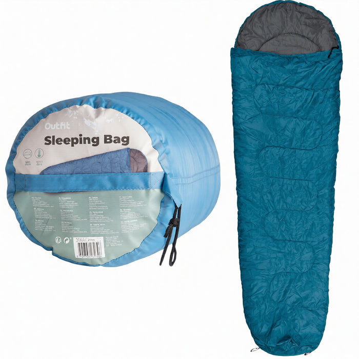 Schlafsack 220 x 80 cm – 250 g/m² Polyesterfüllung, Komforttemperatur bis 5°C