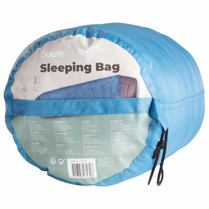 Schlafsack 220 x 80 cm – 250 g/m² Polyesterfüllung, Komforttemperatur bis 5°C
