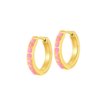Secret Crush Hoops in Titanium