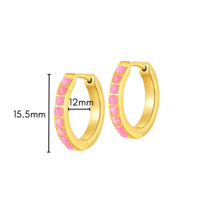Secret Crush Hoops in Titanium