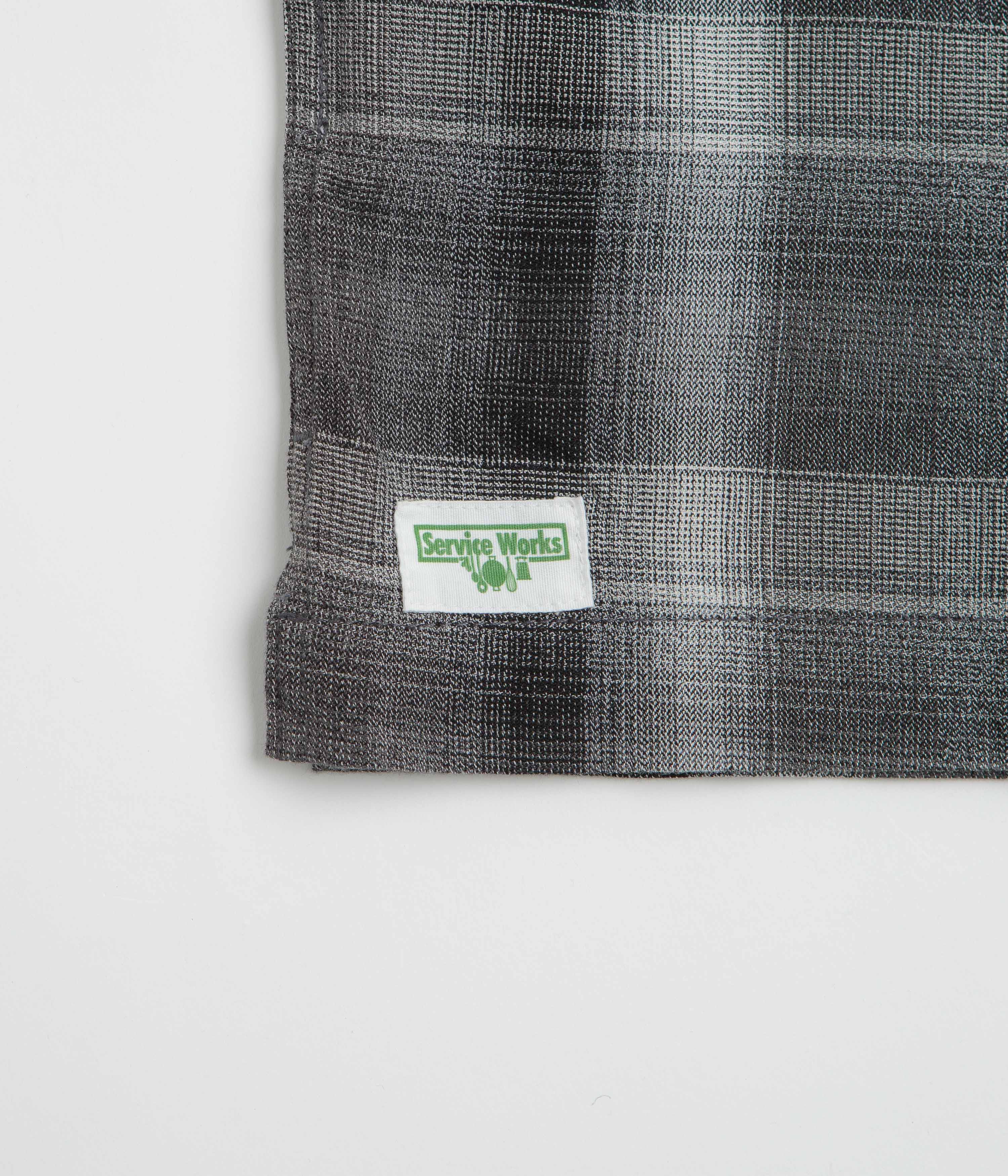 Service Works Plaid Resort Short Sleeve Shirt - Black