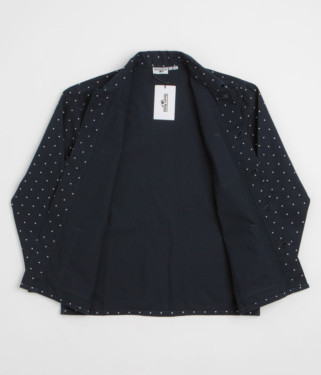 Service Works Polka Dot Chore Shirt - Navy
