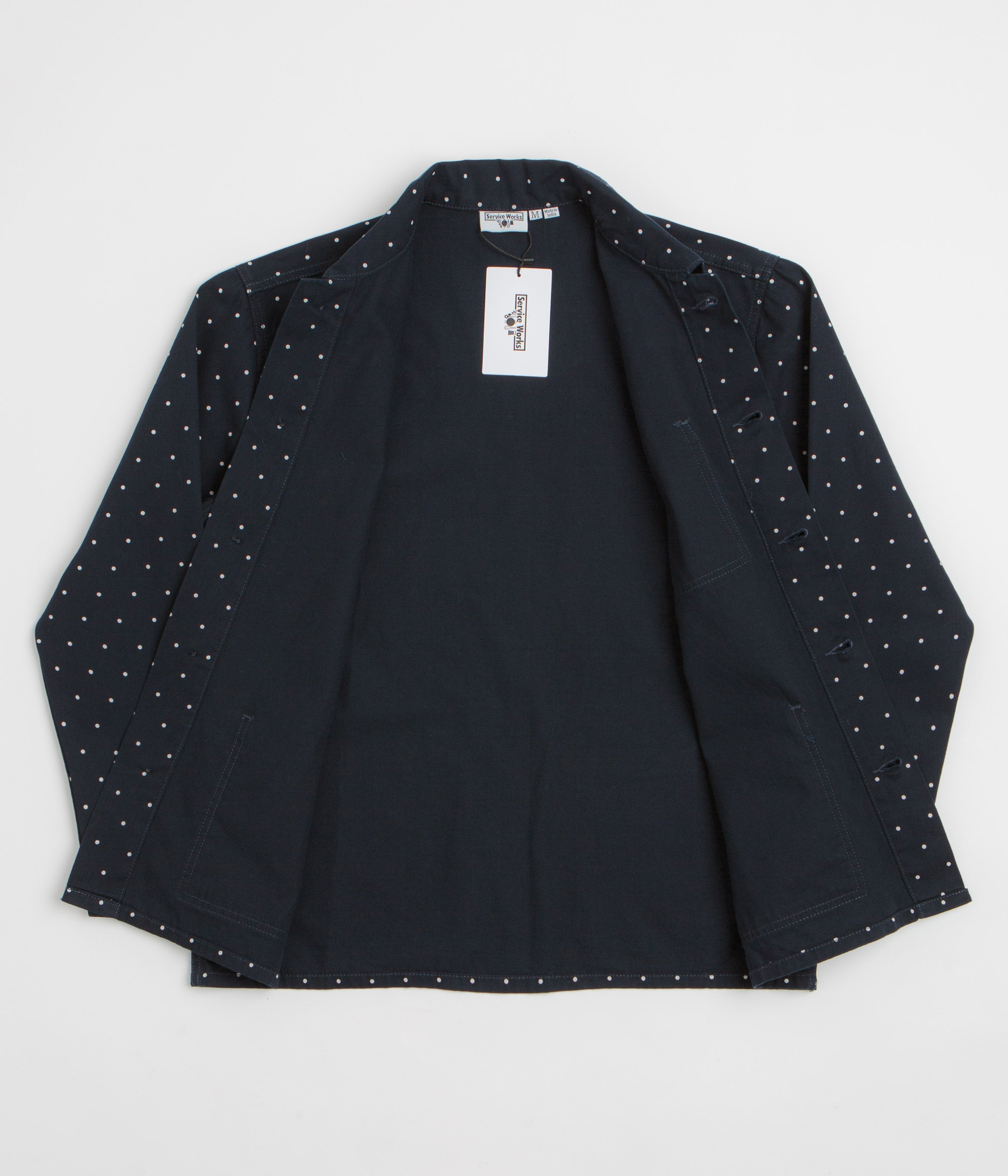 Service Works Polka Dot Chore Shirt - Navy