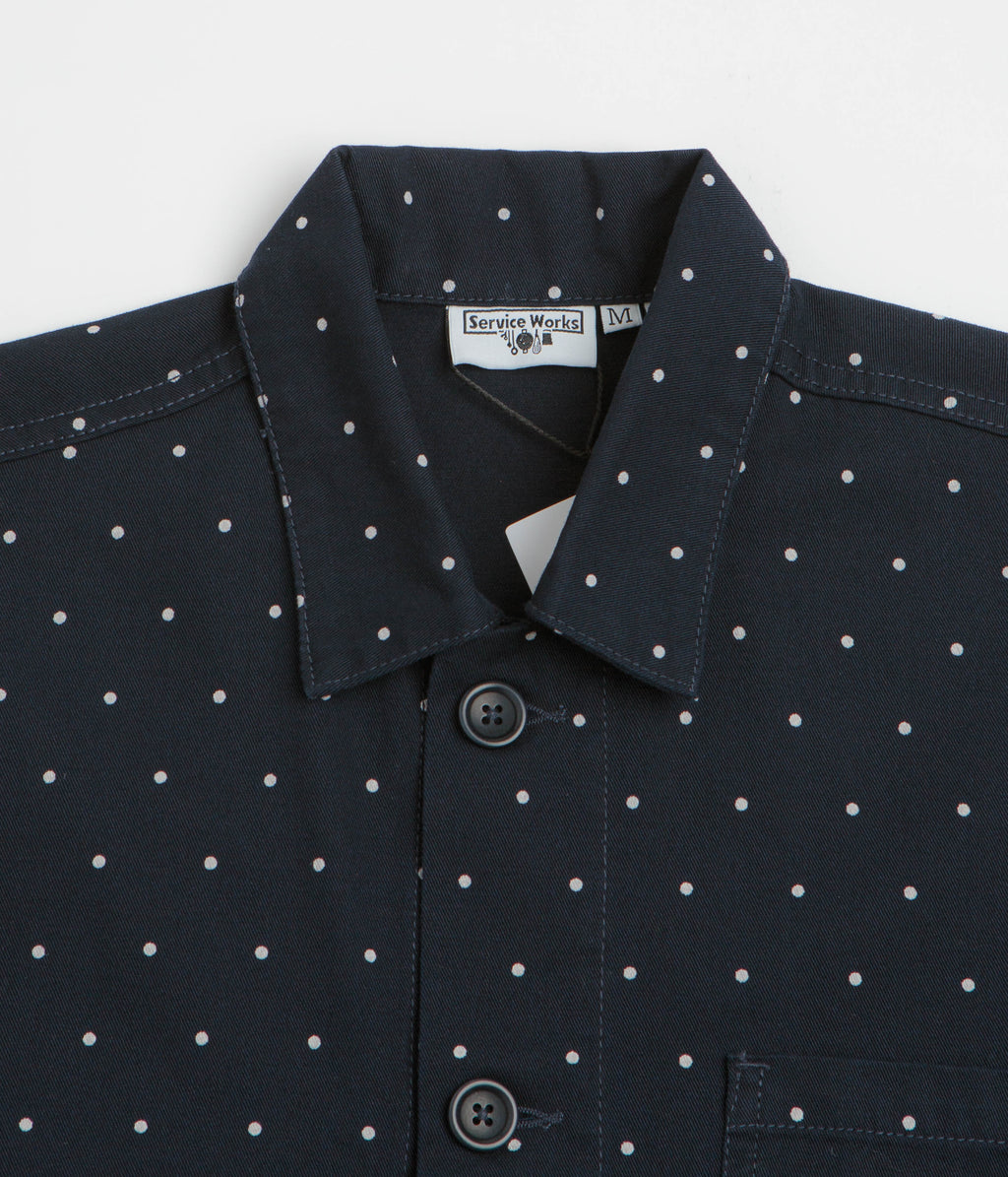 Service Works Polka Dot Chore Shirt - Navy