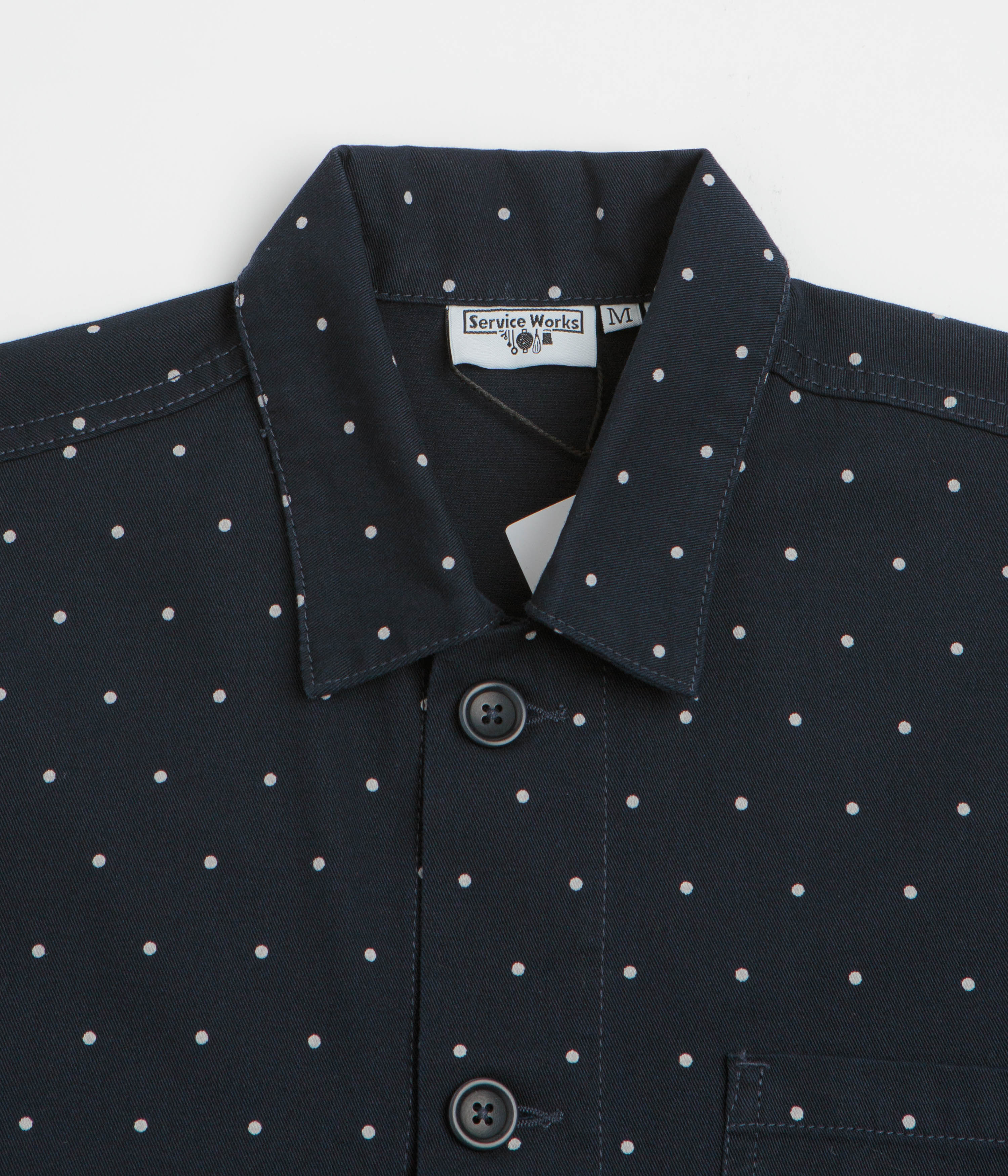 Service Works Polka Dot Chore Shirt - Navy