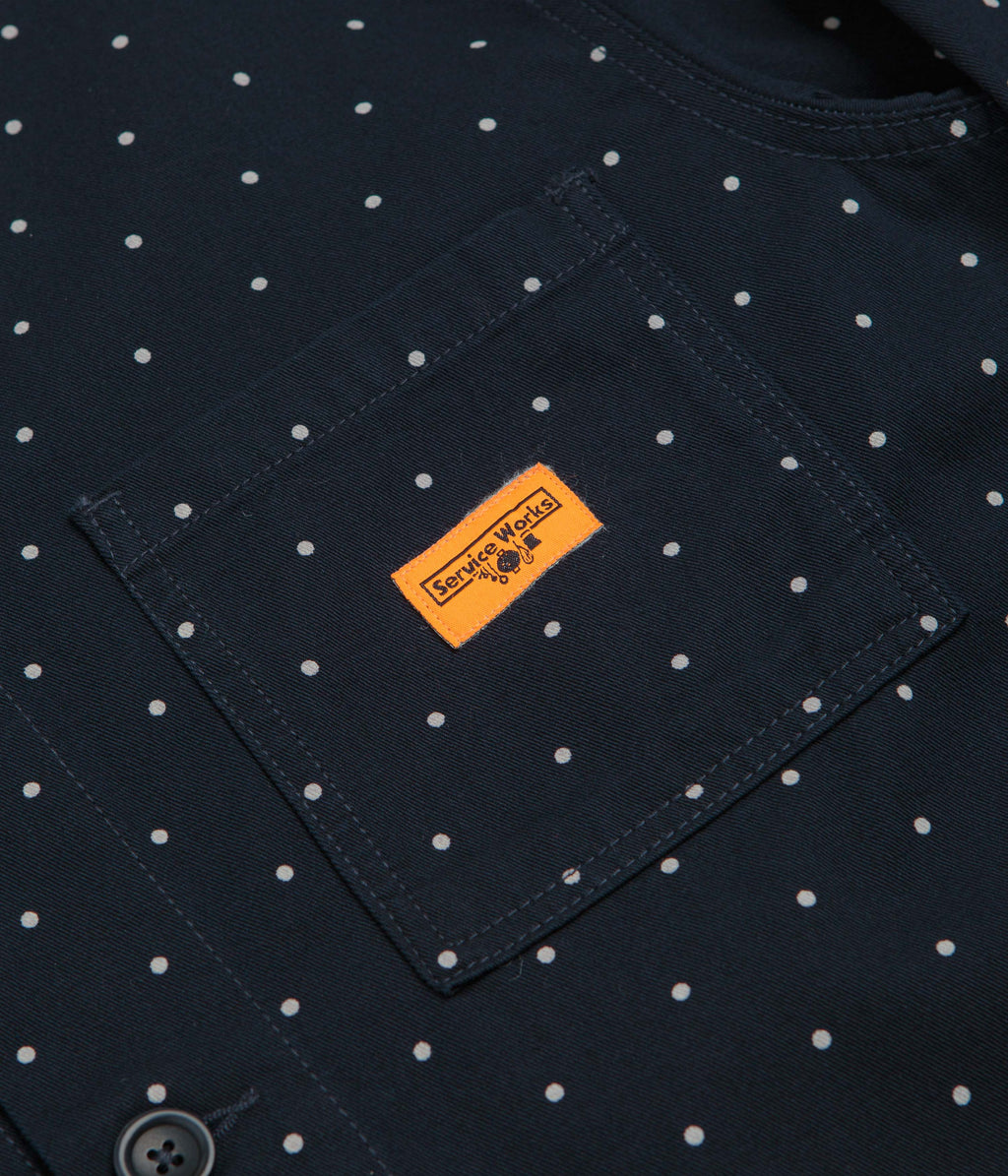Service Works Polka Dot Chore Shirt - Navy