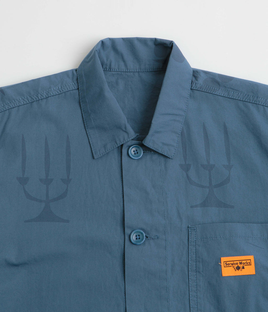 Service Works Poplin Printed Chore Shirt - Slate