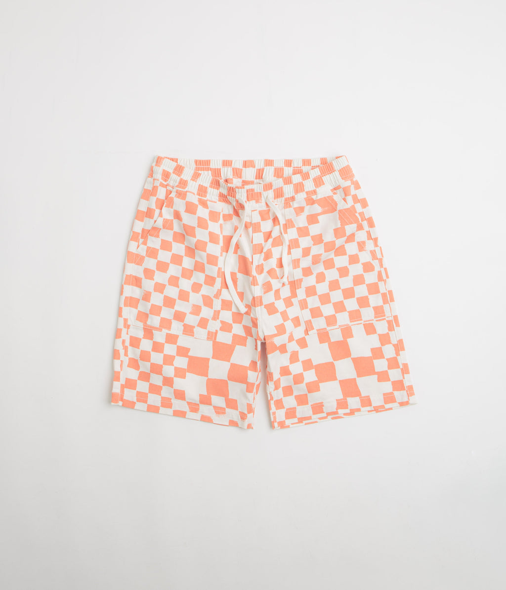 Service Works Printed Chef Shorts - Salmon Checker