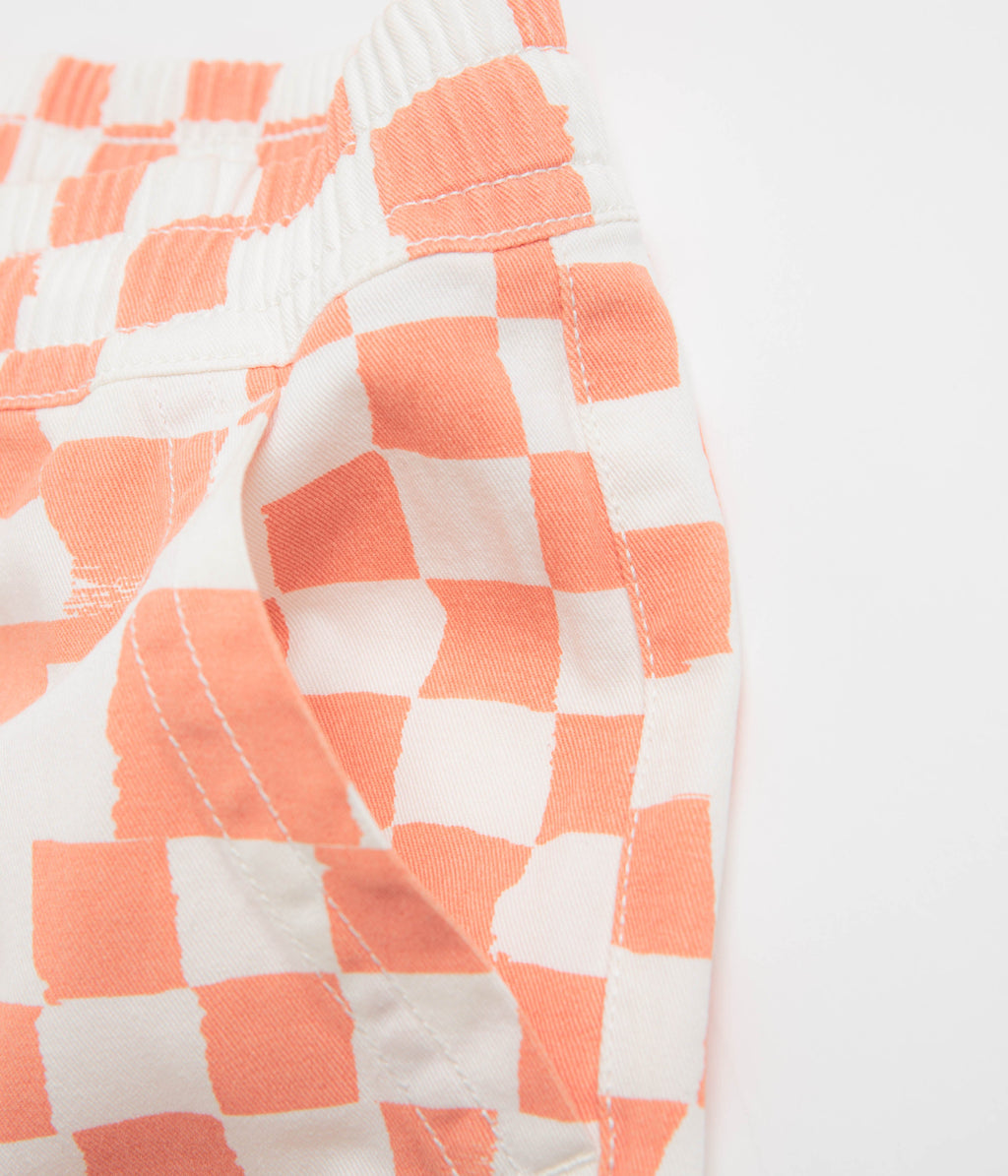 Service Works Printed Chef Shorts - Salmon Checker