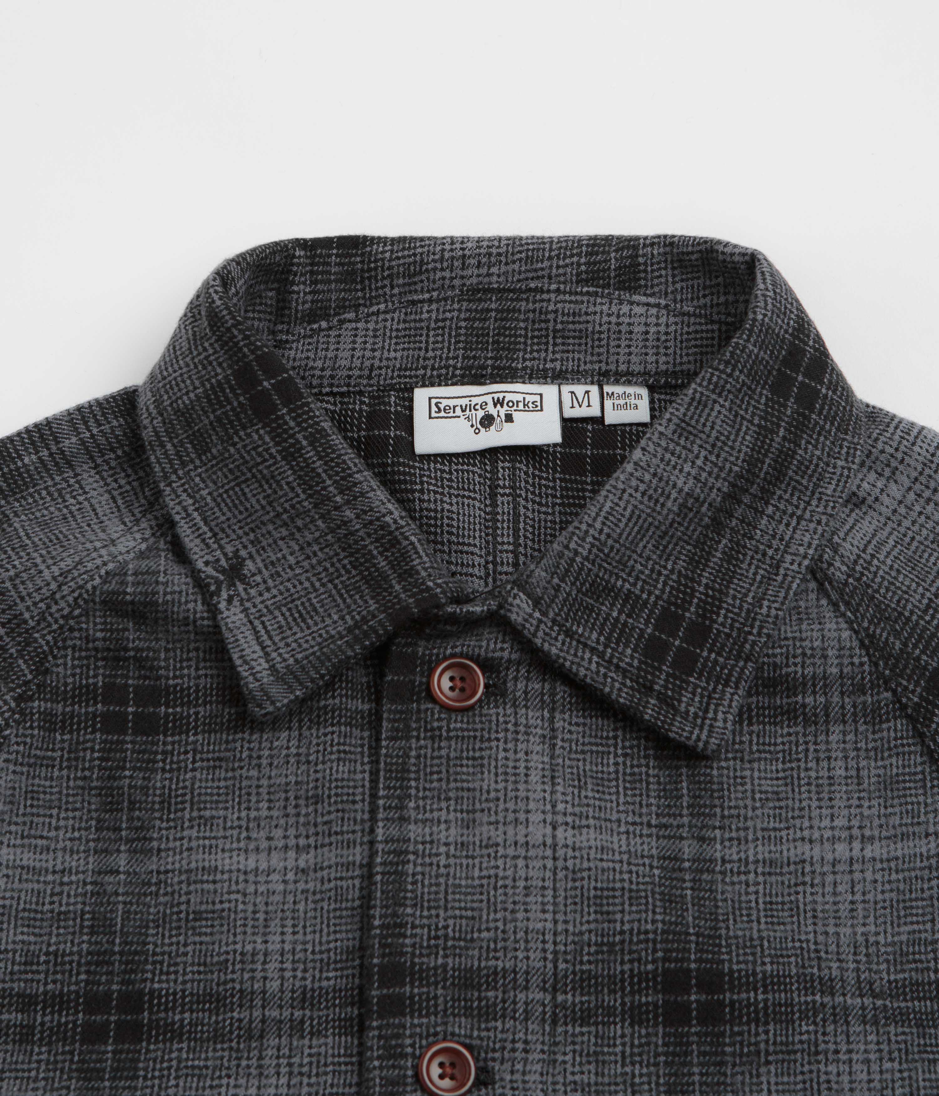 Service Works Thistle Plaid FOH Jacket - Black