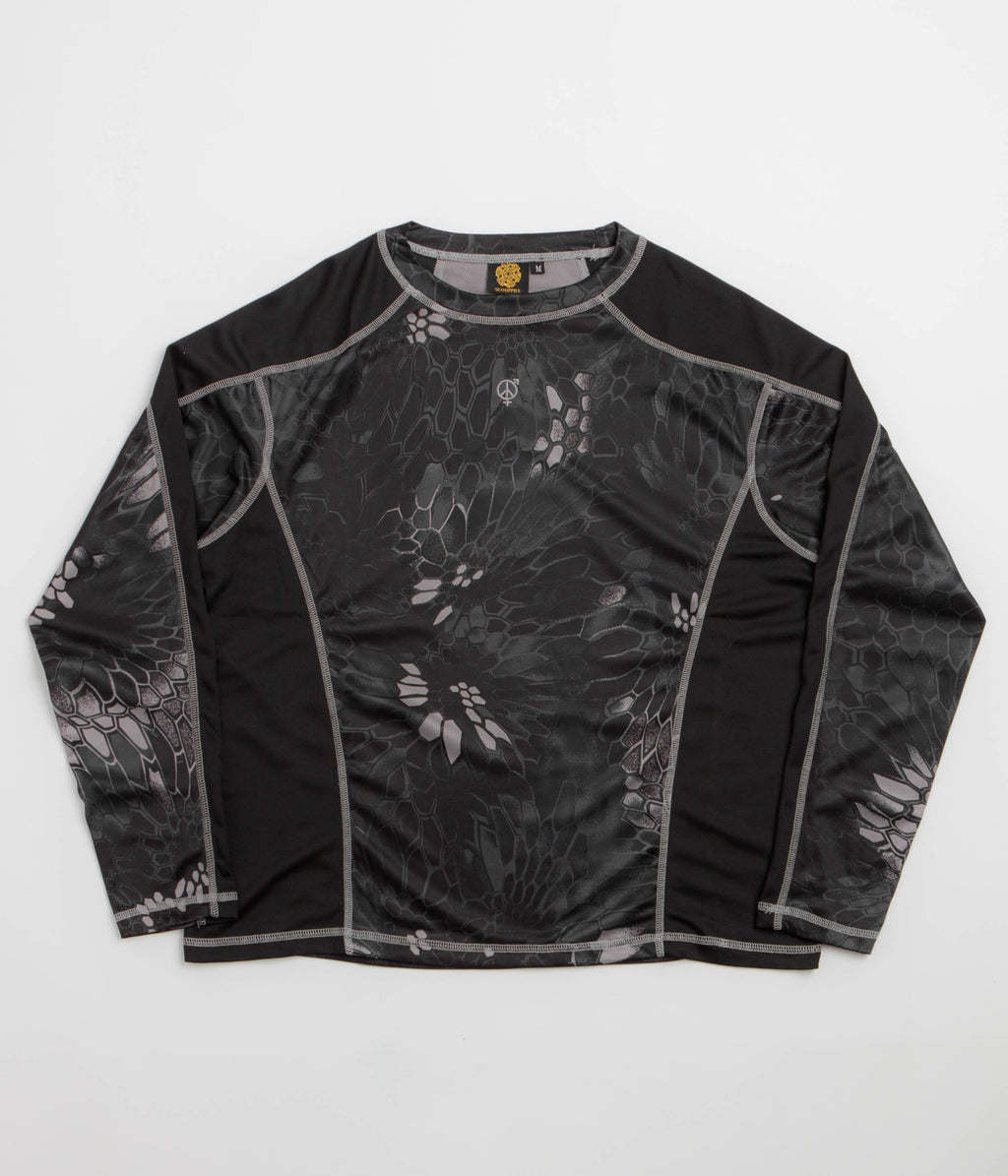 Sexhippies Kryptek Quick Dry Thermal Long Sleeve T-Shirt - Night Kryptek / Black
