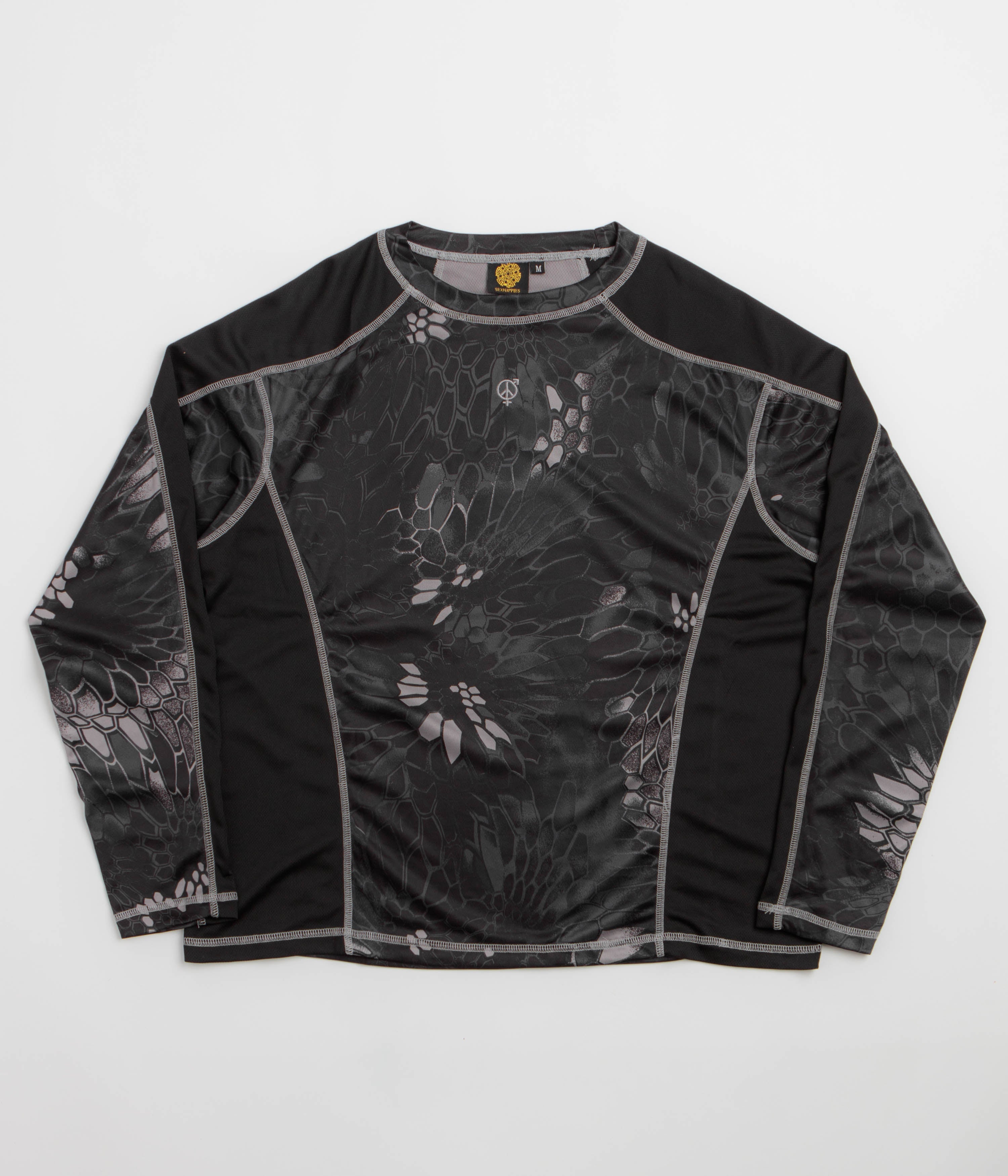 Sexhippies Kryptek Quick Dry Thermal Long Sleeve T-Shirt - Night Kryptek / Black