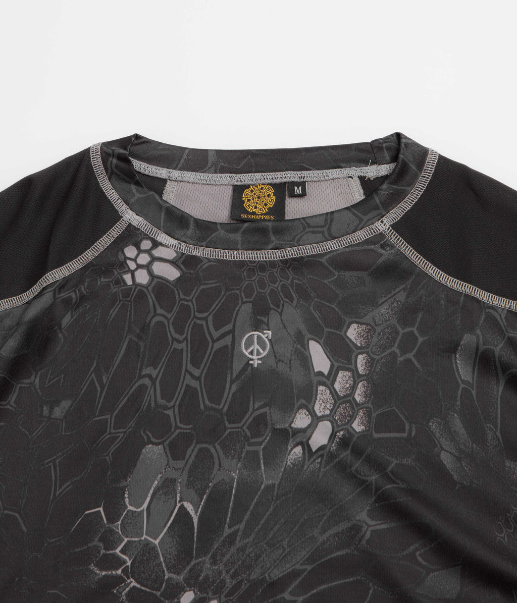 Sexhippies Kryptek Quick Dry Thermal Long Sleeve T-Shirt - Night Kryptek / Black