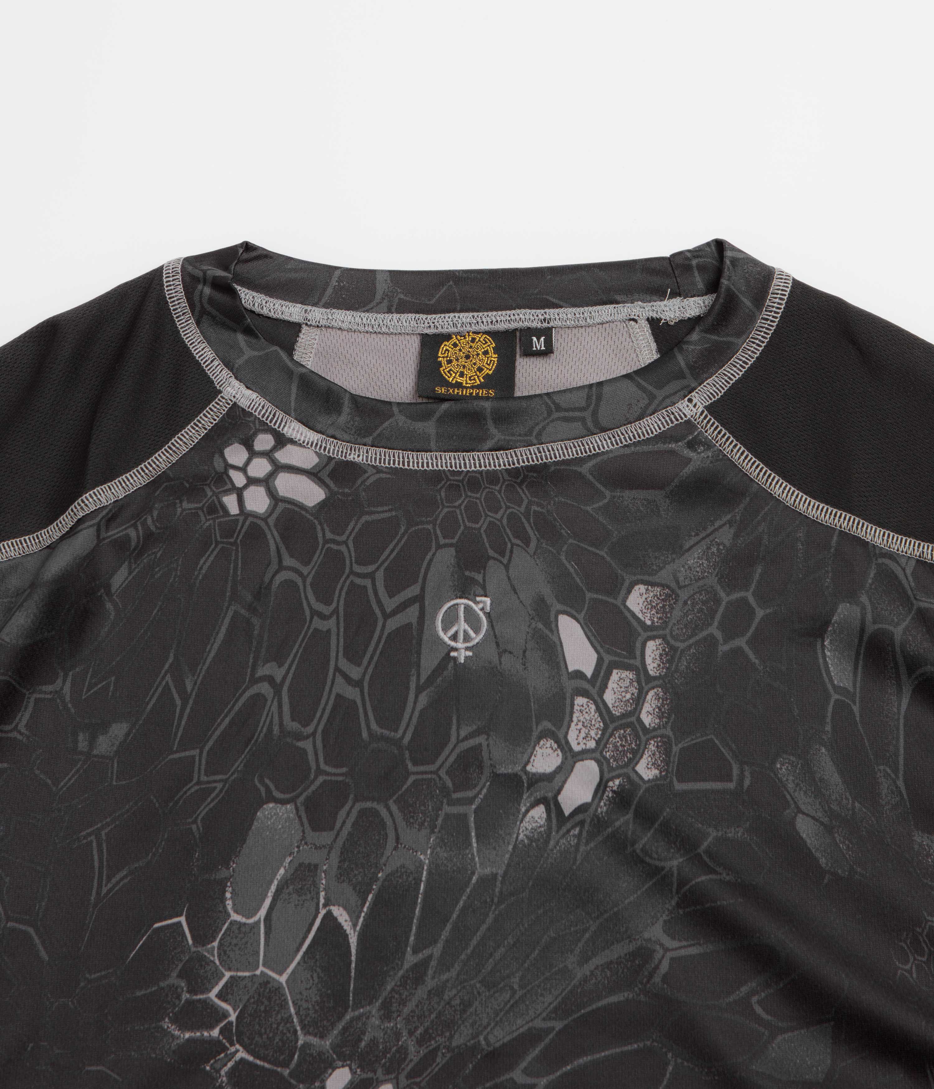 Sexhippies Kryptek Quick Dry Thermal Long Sleeve T-Shirt - Night Kryptek / Black