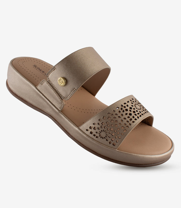 Shimmy Gold Mule – Heels for Women