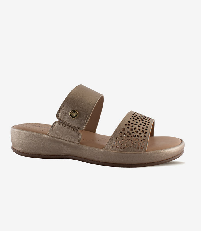 Shimmy Gold Mule – Heels for Women