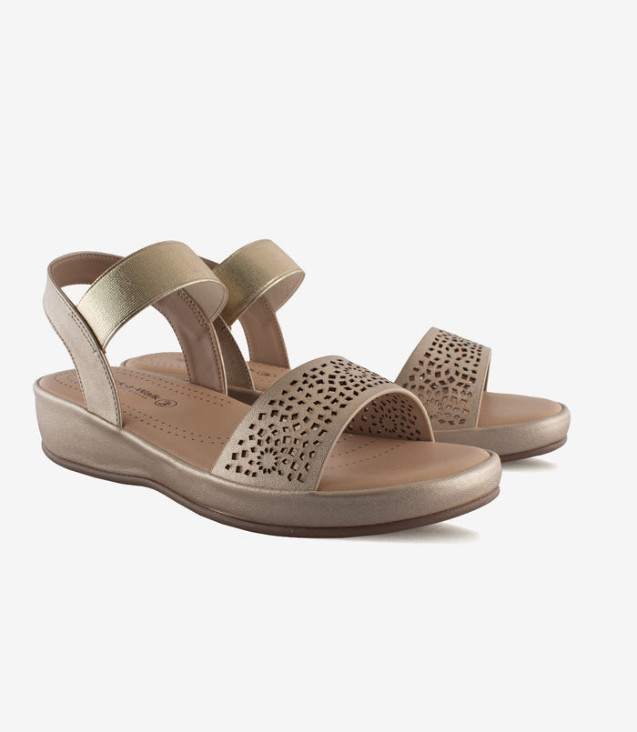 Shimmy Gold – Wedge Heels for Women