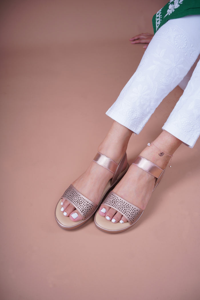 Shimmy Rose Gold – Wedge Heels for Women