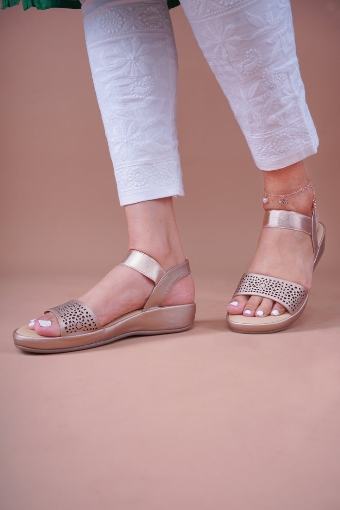 Shimmy Rose Gold – Wedge Heels for Women
